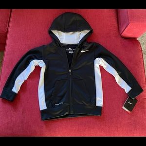 Boys Nike Therma-Fit Zip Up Hoodie, Black, Size 6 (Boys / Kids)